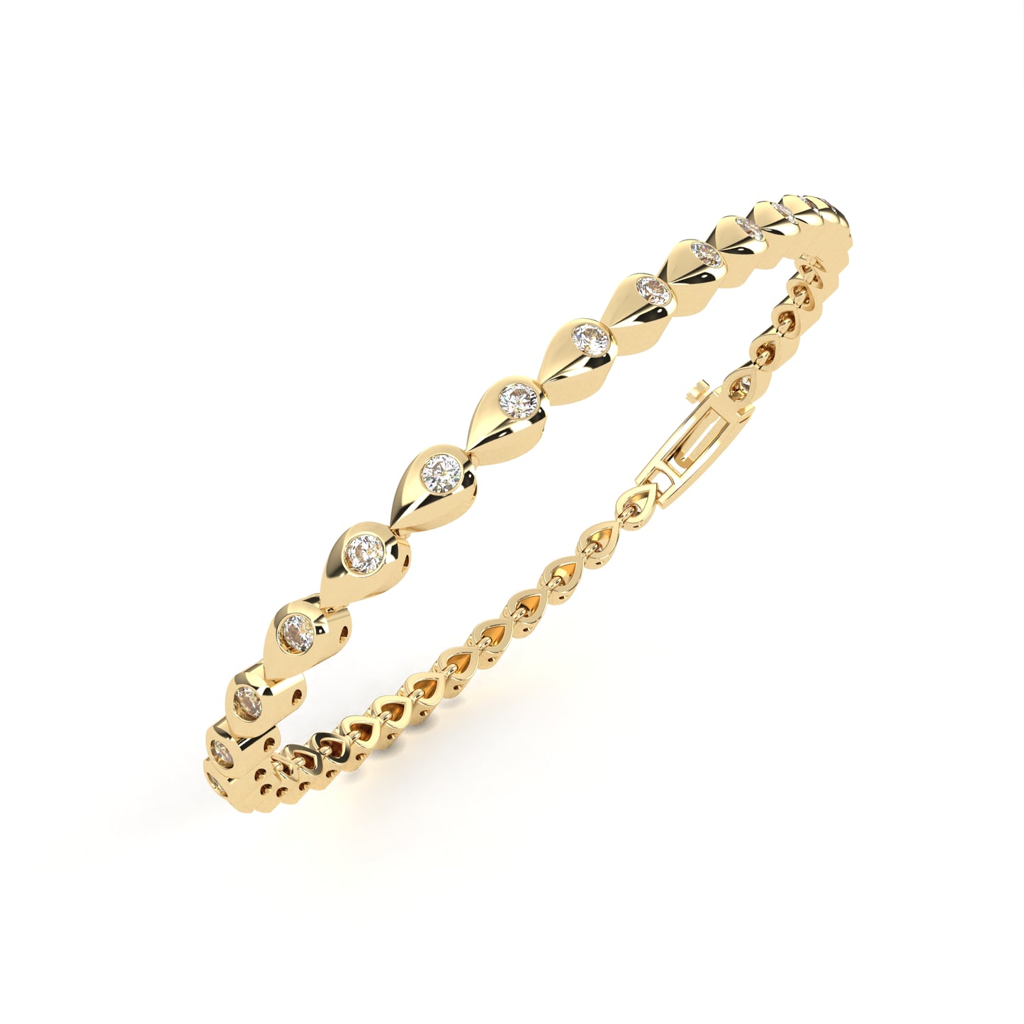 radiant teardrop diamond bracelet