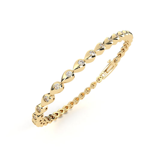 Radiant Teardrop Diamond Bracelet