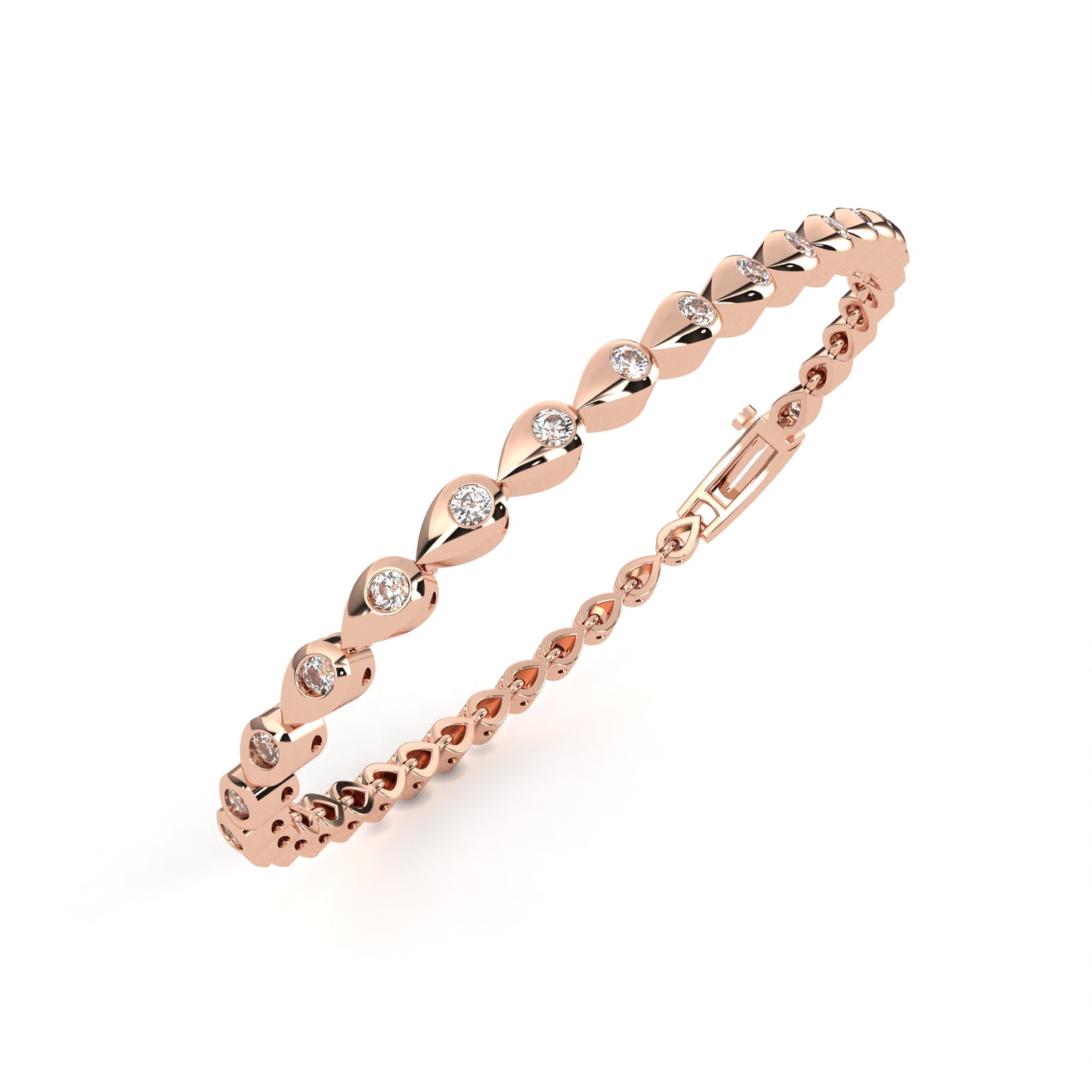 radiant teardrop diamond bracelet