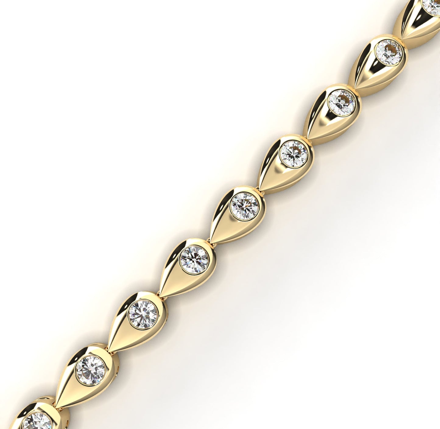 radiant teardrop diamond bracelet