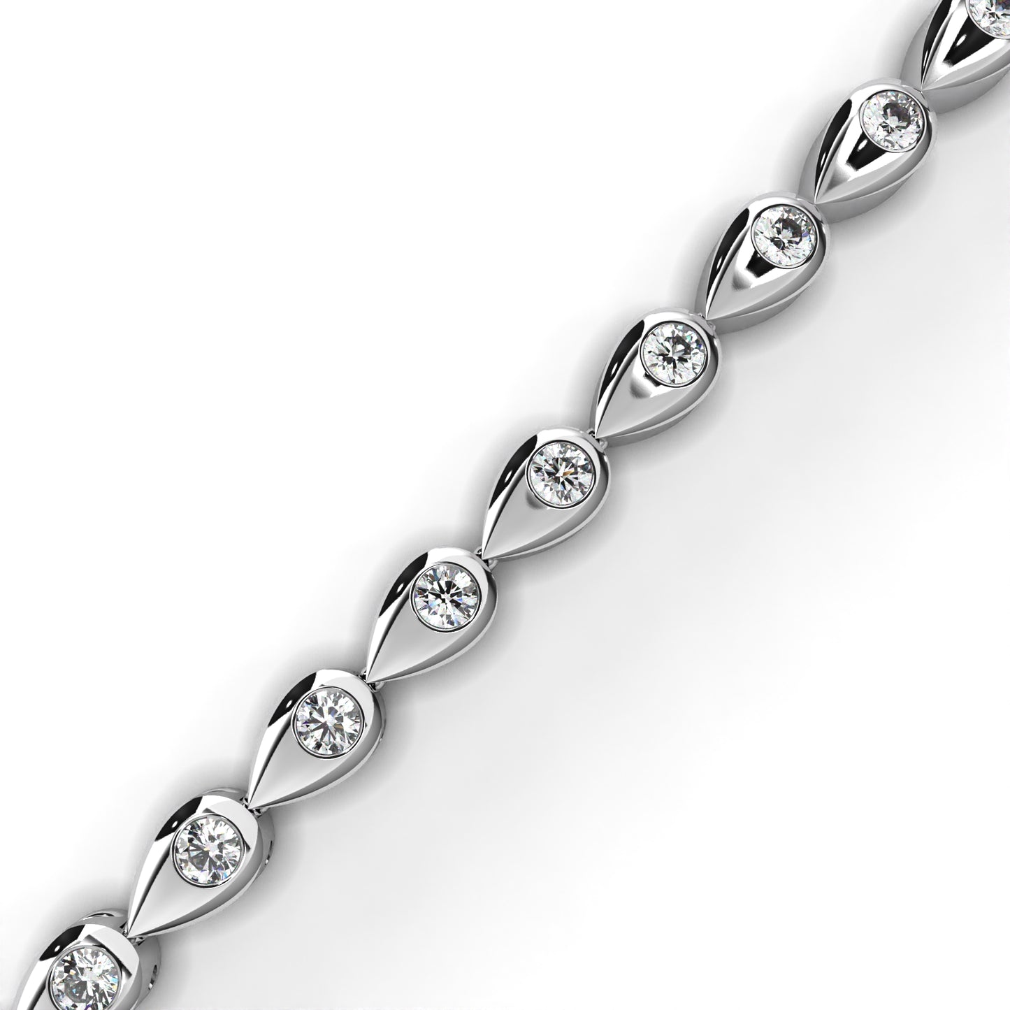 radiant teardrop diamond bracelet