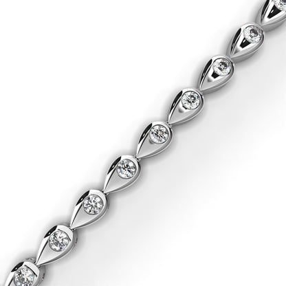 Radiant Teardrop Diamond Bracelet