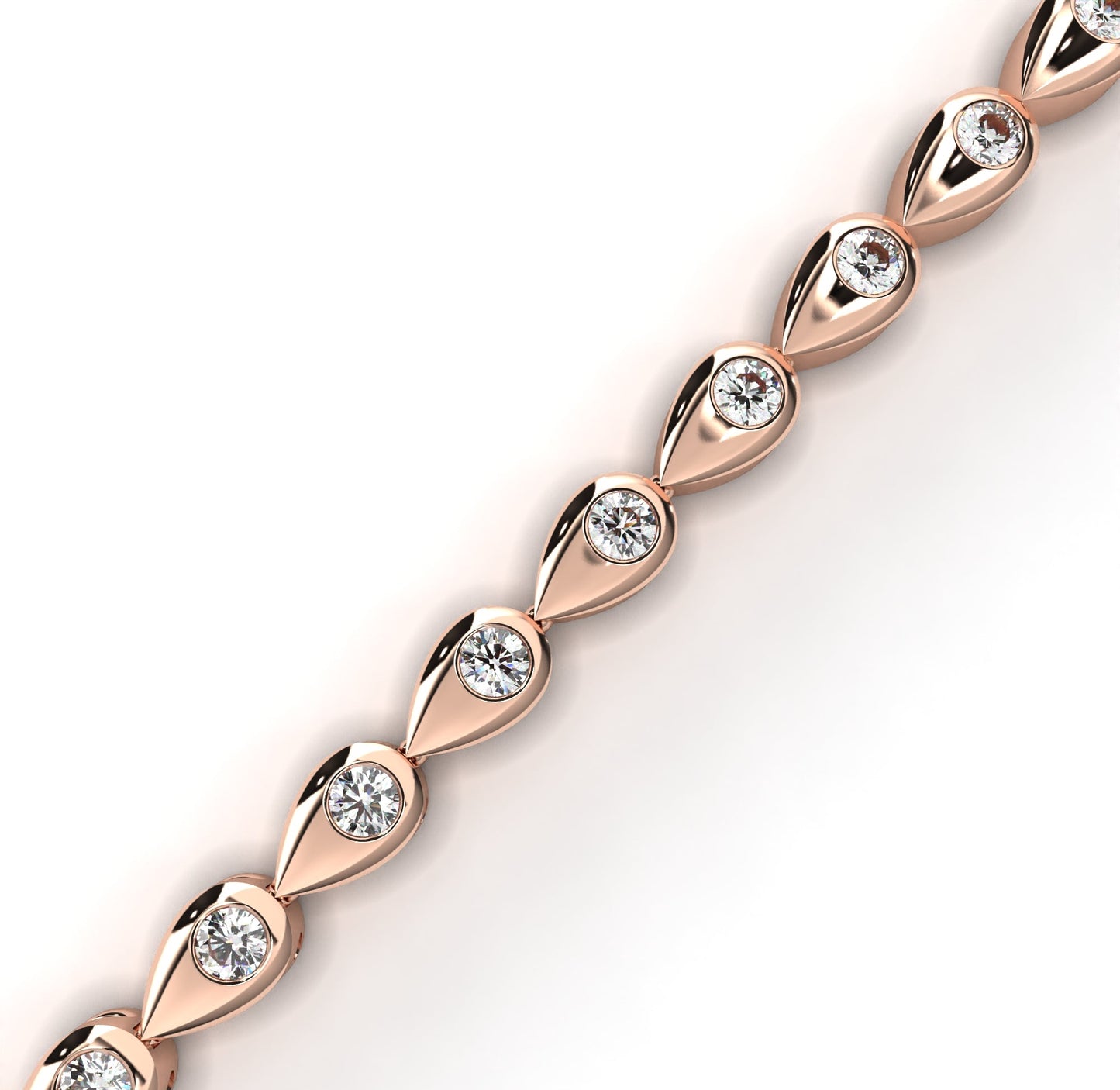 radiant teardrop diamond bracelet