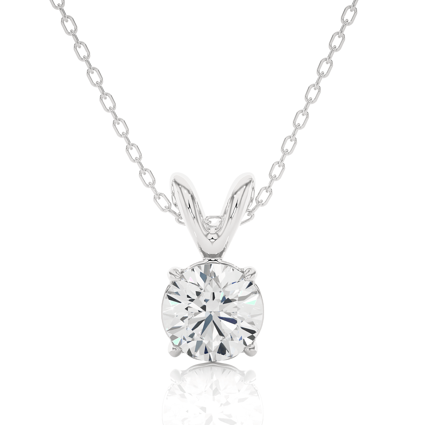 stellar round diamond pendant (chain sold separately) - espira fine gems