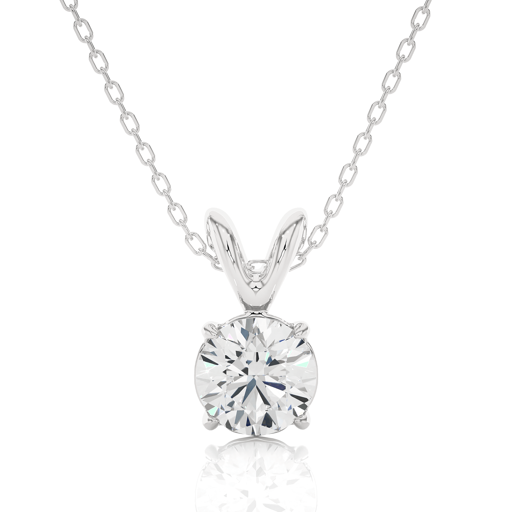 Stellar Round Diamond Pendant (Chain Sold Separately) - Espira Fine Gems