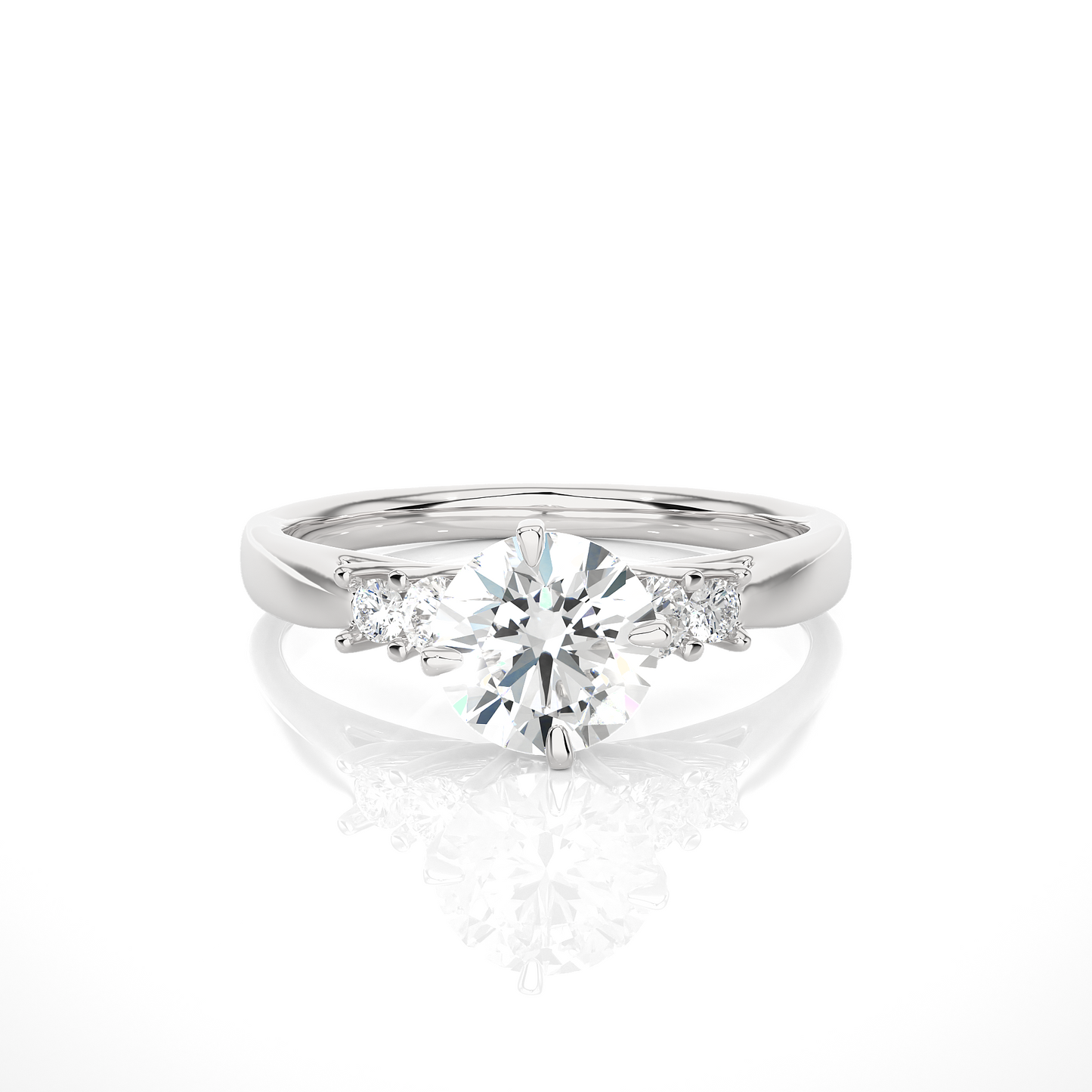 queen round diamond ring - espira fine gems