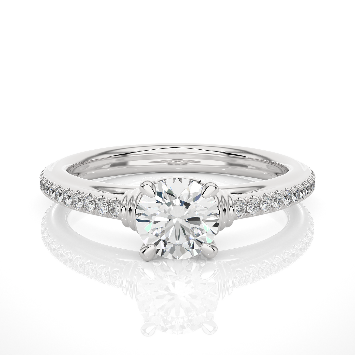 majestic grace solitaire diamond ring