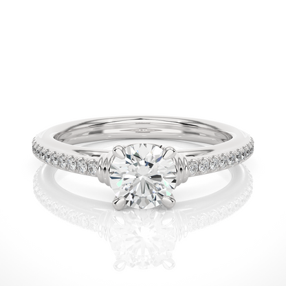 Majestic Grace Solitaire Diamond Ring