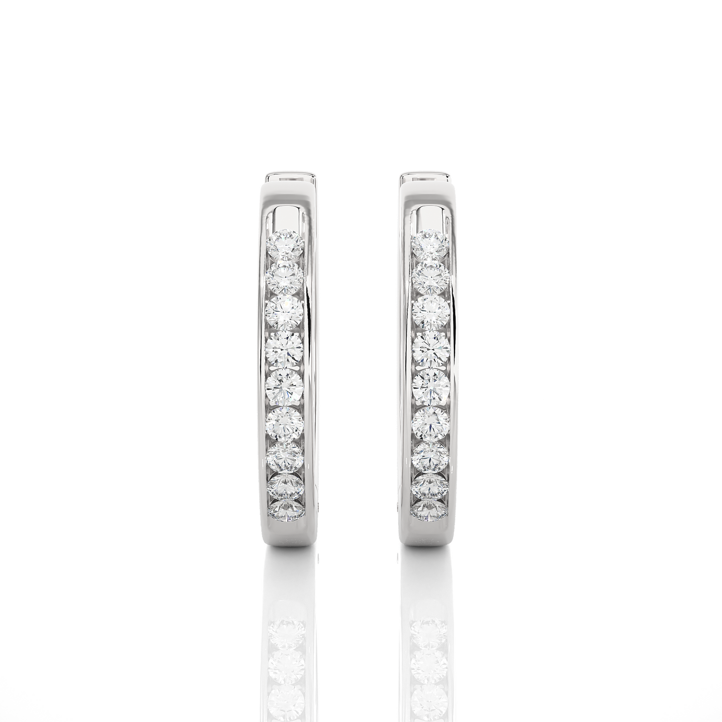 lustre charm round diamond earrings