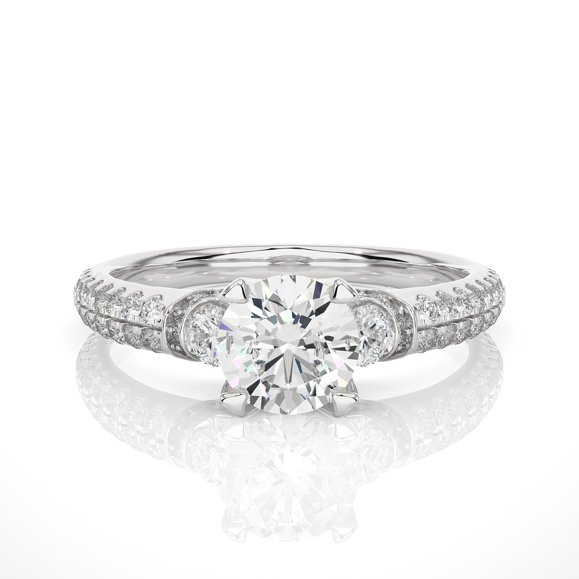 Mistara Round Diamond Ring - Espira Gems