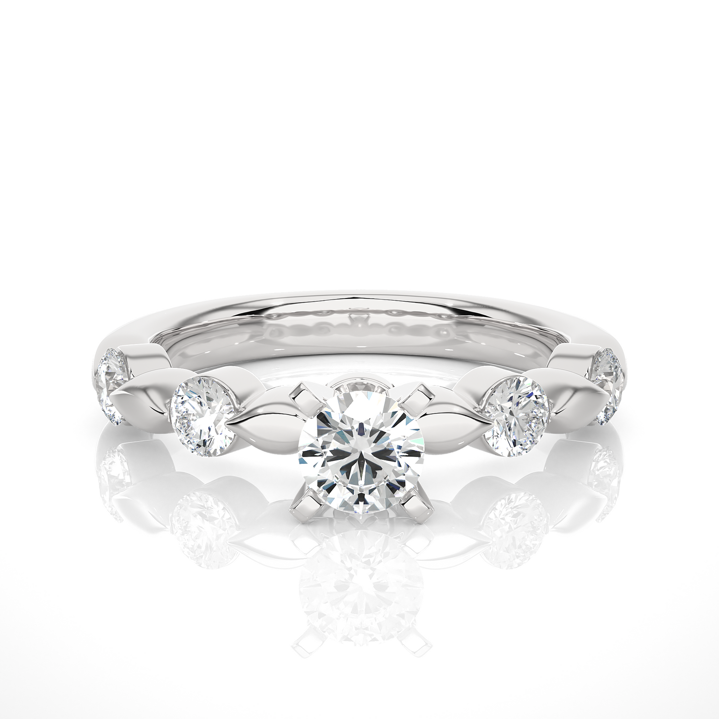 oceana round diamond ring - espira fine gems