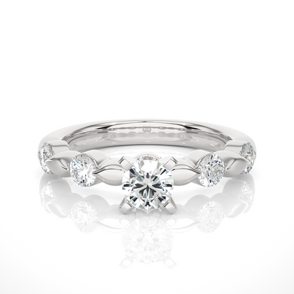 Oceana Round Diamond Ring - Espira Fine Gems