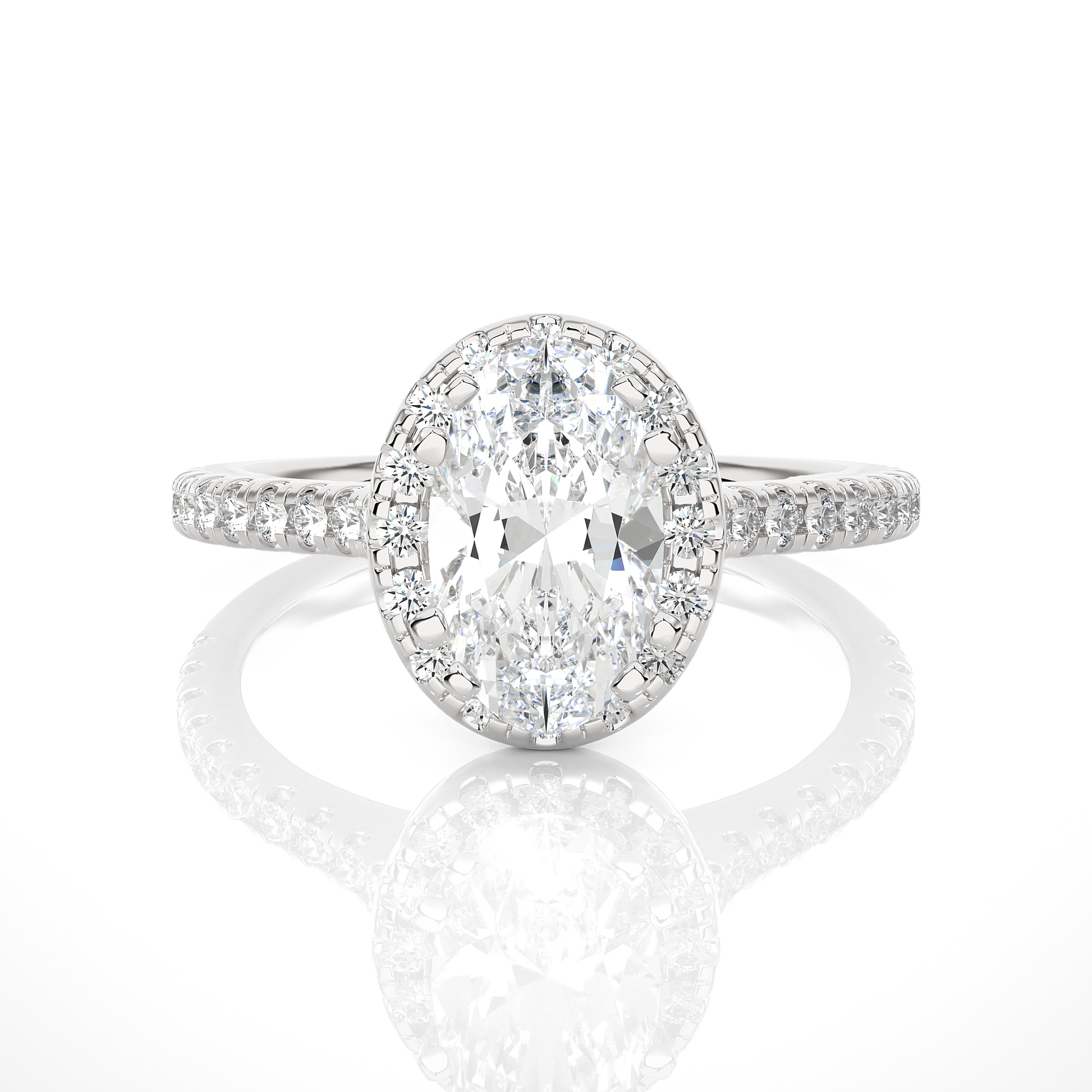 Victorian Oval Diamond Ring - Espira Gems