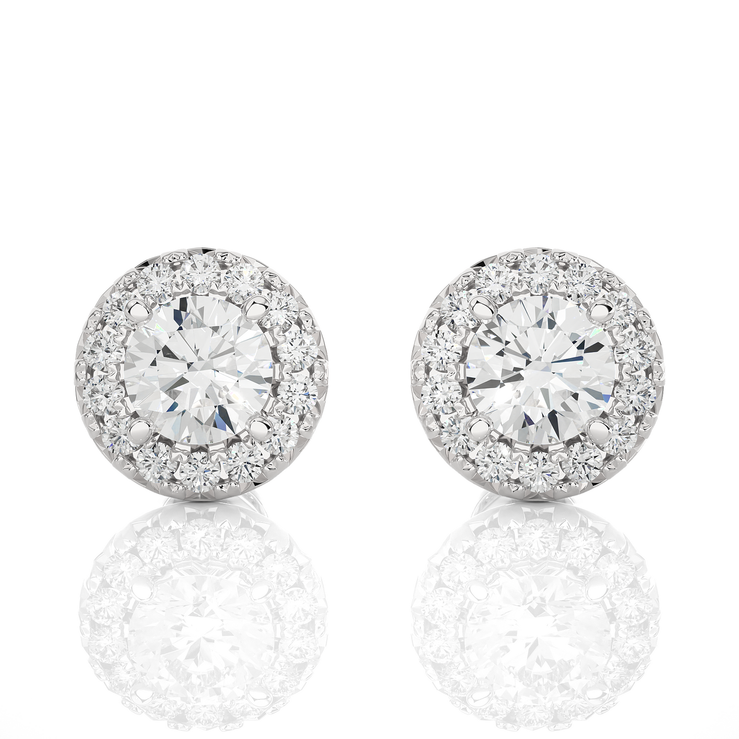 boucles d'oreilles breeze en diamant rond