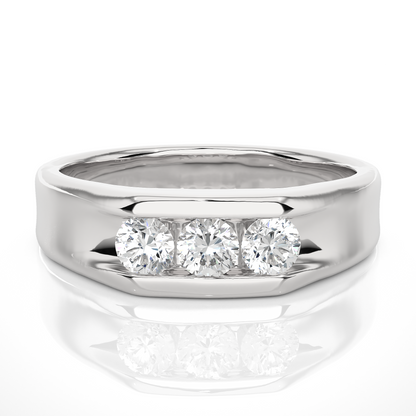 Roman Round Diamond Ring