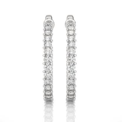 Lustre Round Diamond Earrings