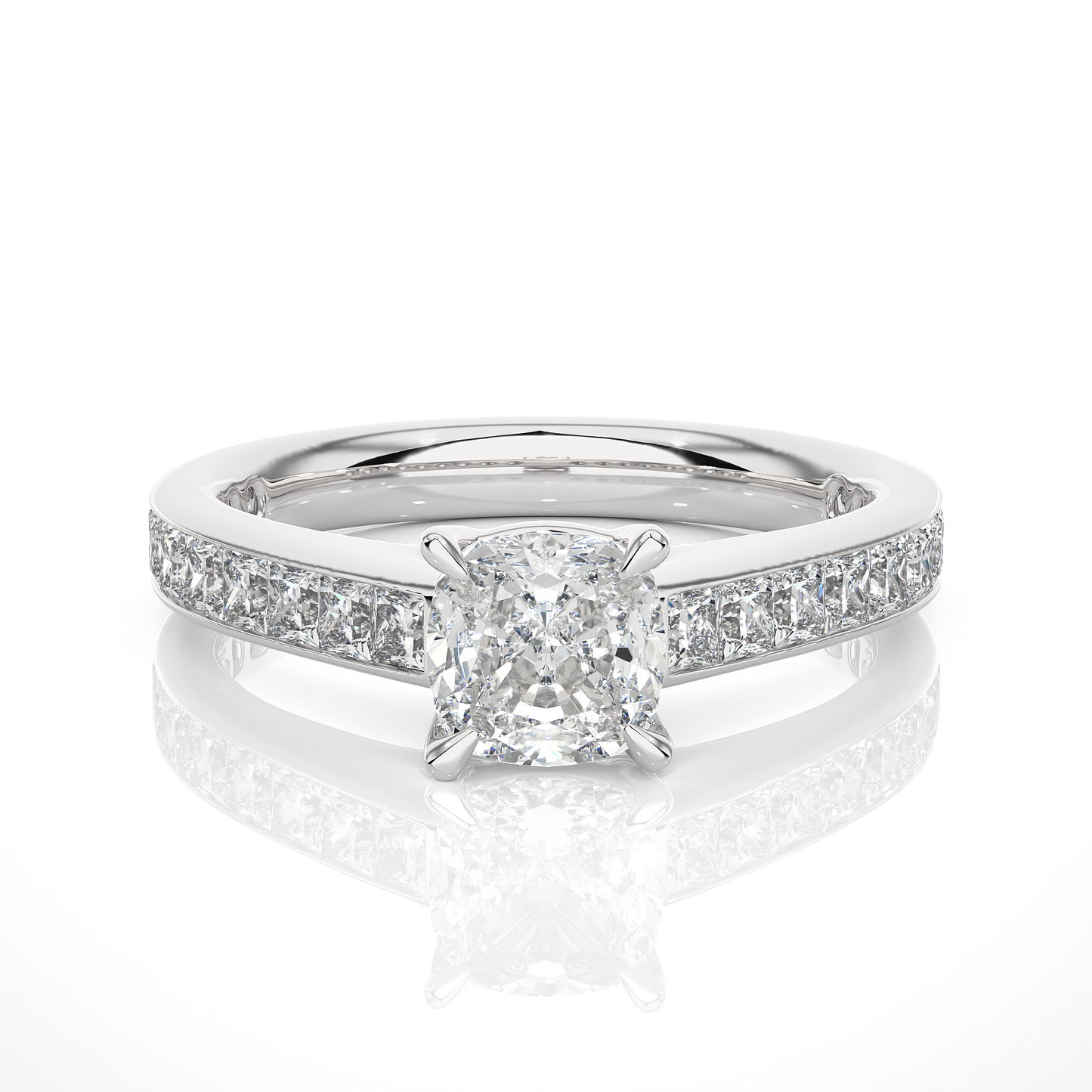 nebula cushion diamond ring