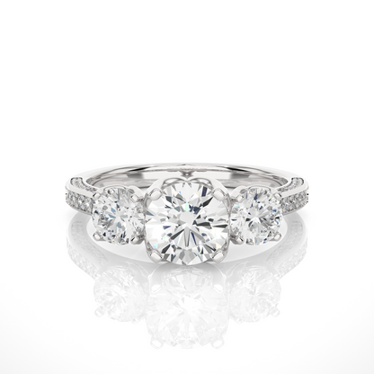 Heritage Glow Round Diamond Ring - Espira Gems