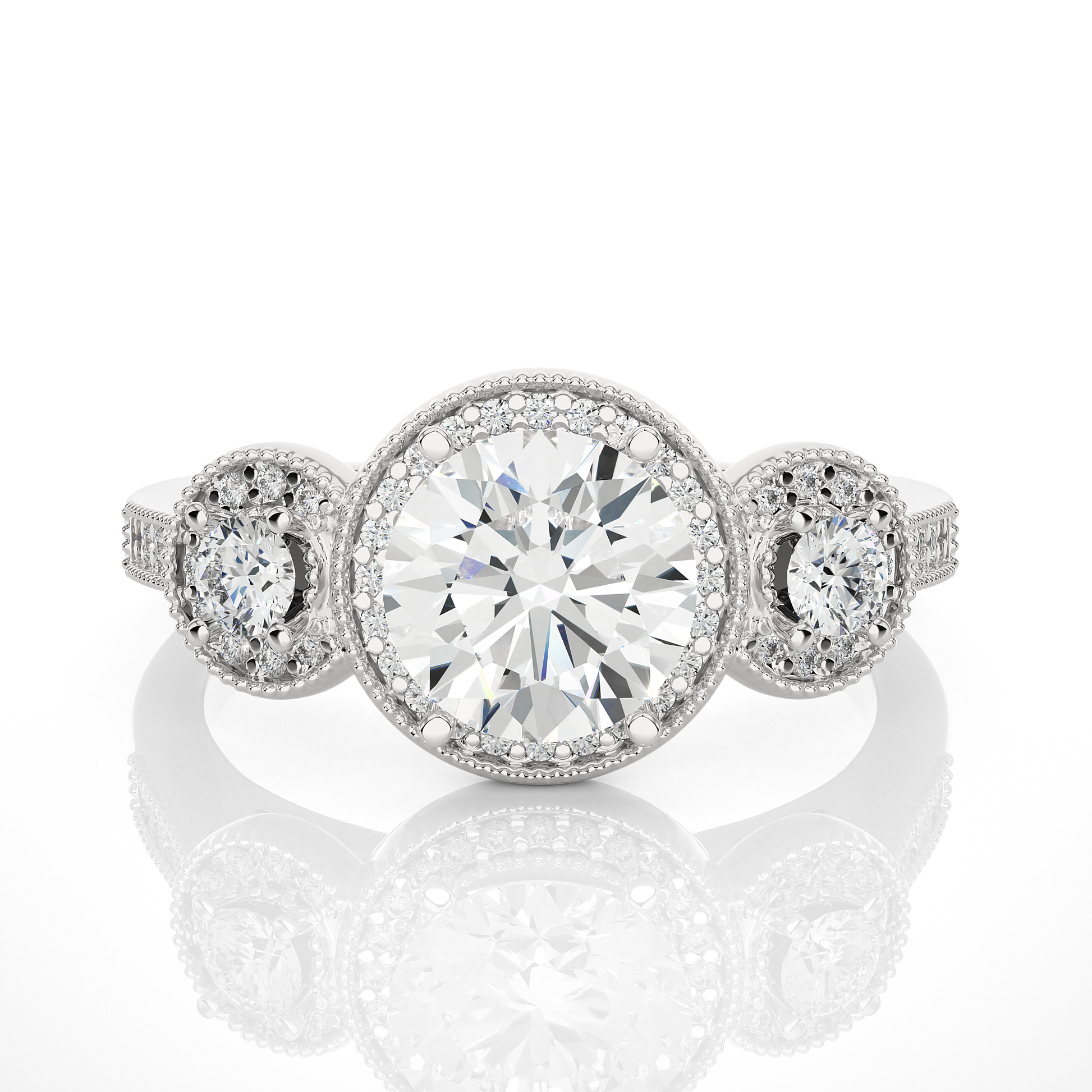 Thalassa Round Diamond Ring - Espira Gems