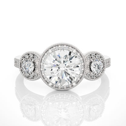 Thalassa Round Diamond Ring - Espira Gems
