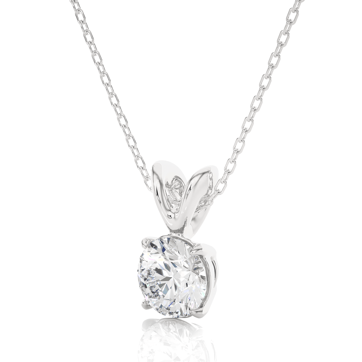 stellar round diamond pendant (chain sold separately) - espira fine gems