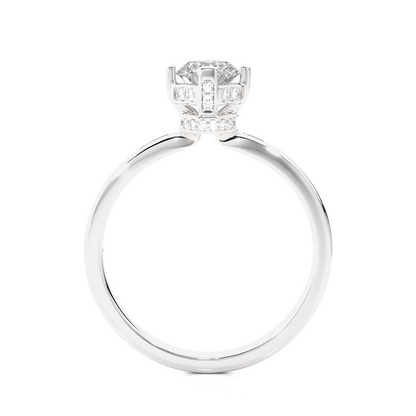 Majestic Crown Solitaire Diamond Ring