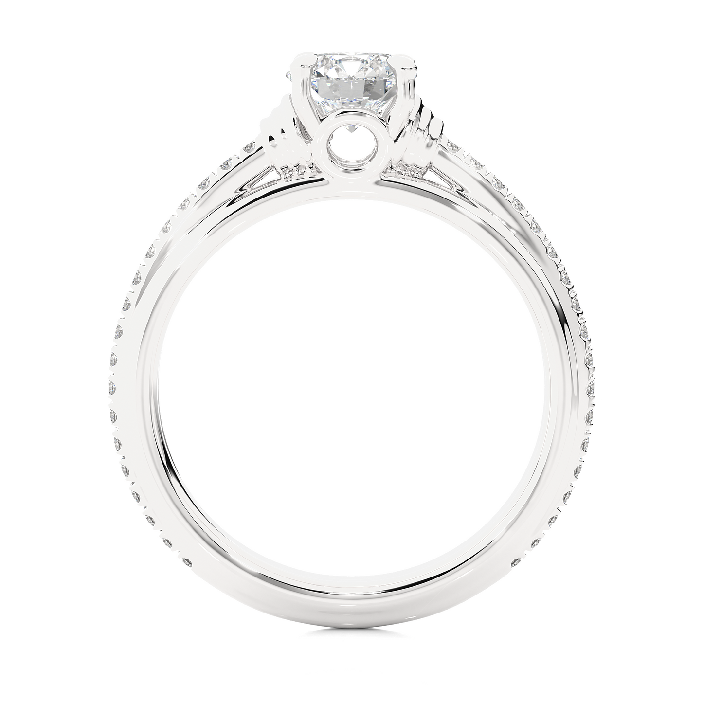 majestic grace solitaire diamond ring