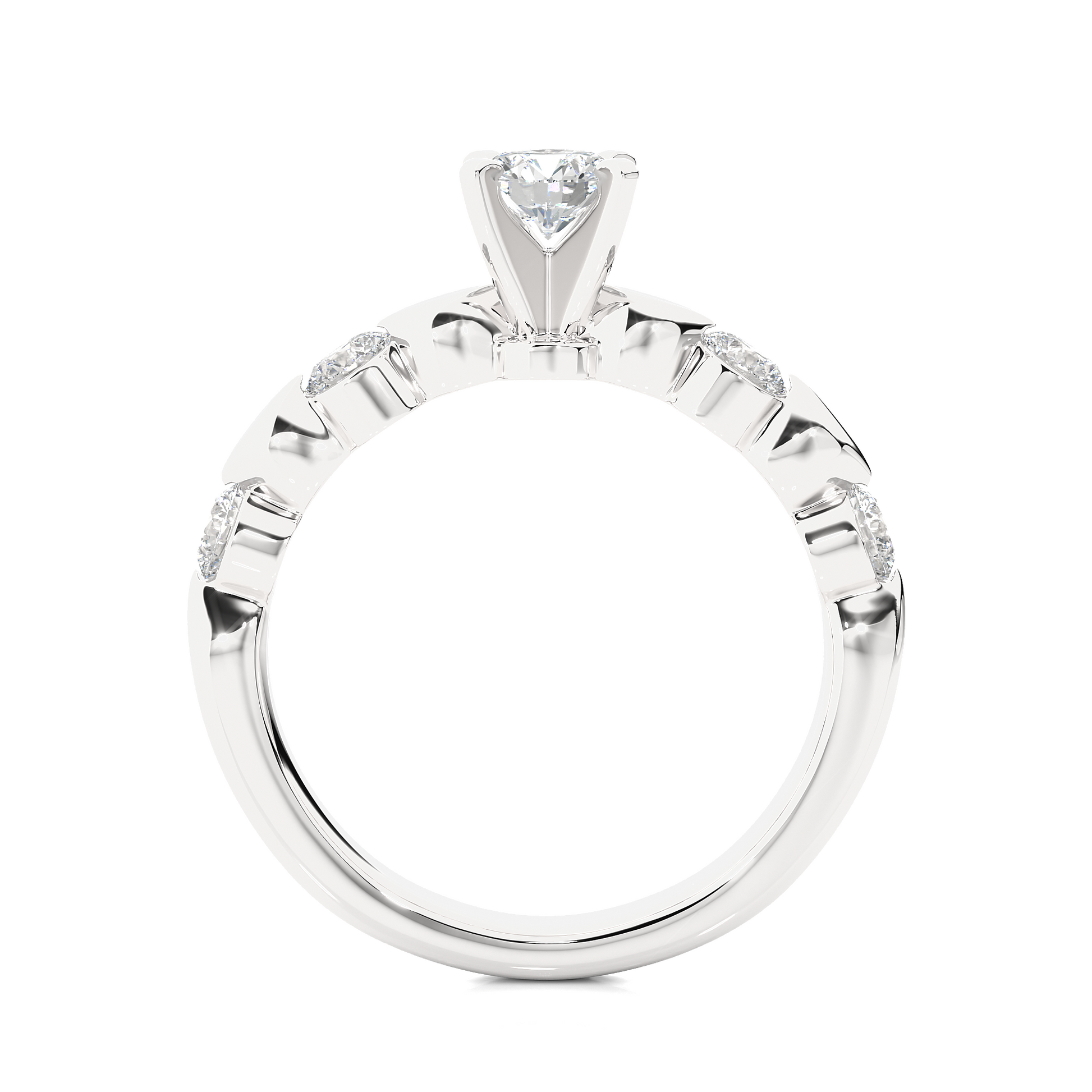 Oceana Round Diamond Ring - Espira Fine Gems