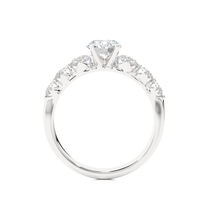 Lucky Seven Round Lab Grown Diamond Ring