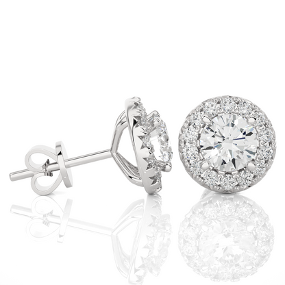 Boucles d'oreilles Breeze en diamant rond