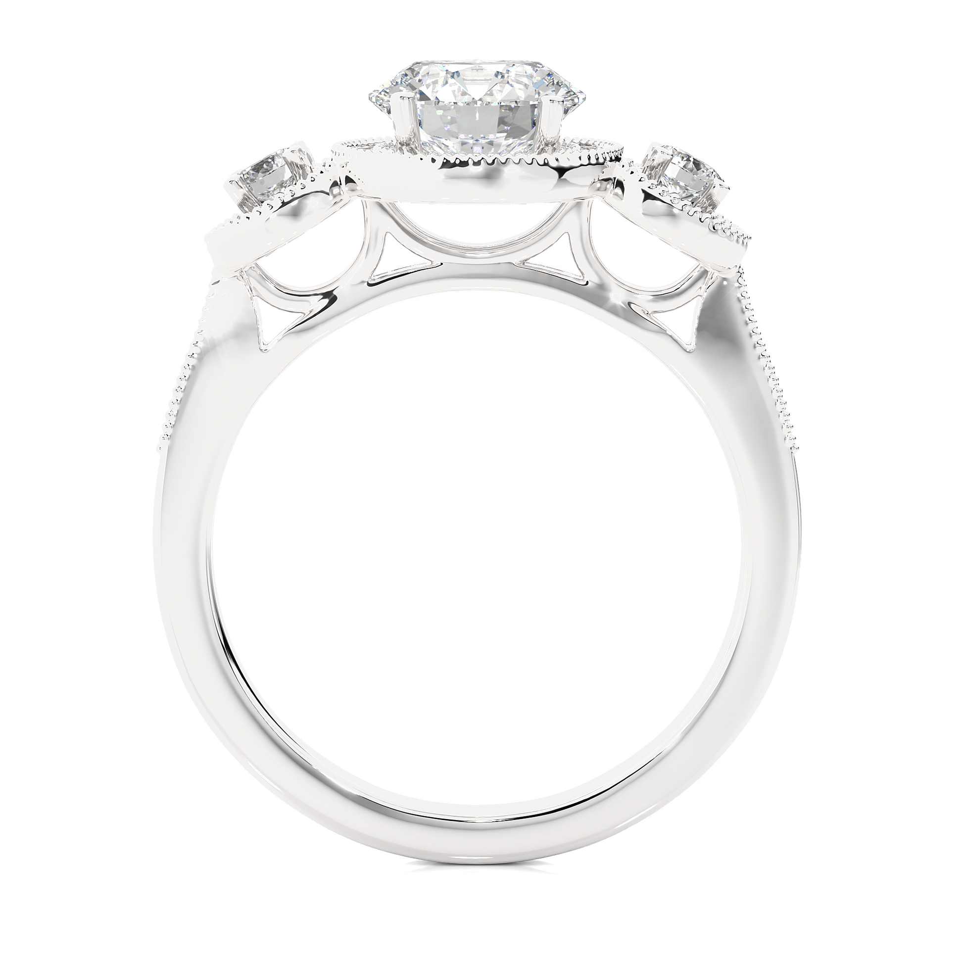 Thalassa Round Diamond Ring - Espira Gems