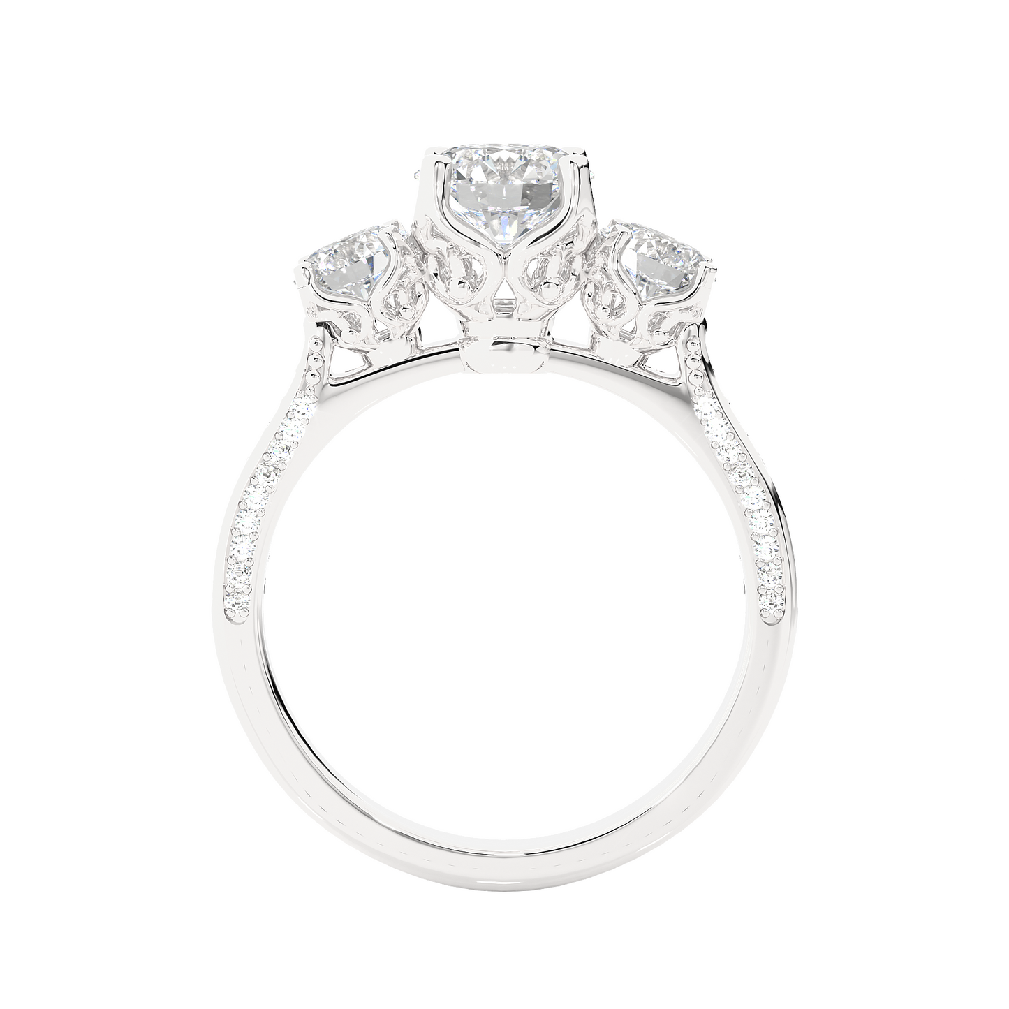 heritage glow round diamond ring - espira gems
