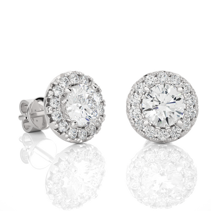 Boucles d'oreilles Breeze en diamant rond