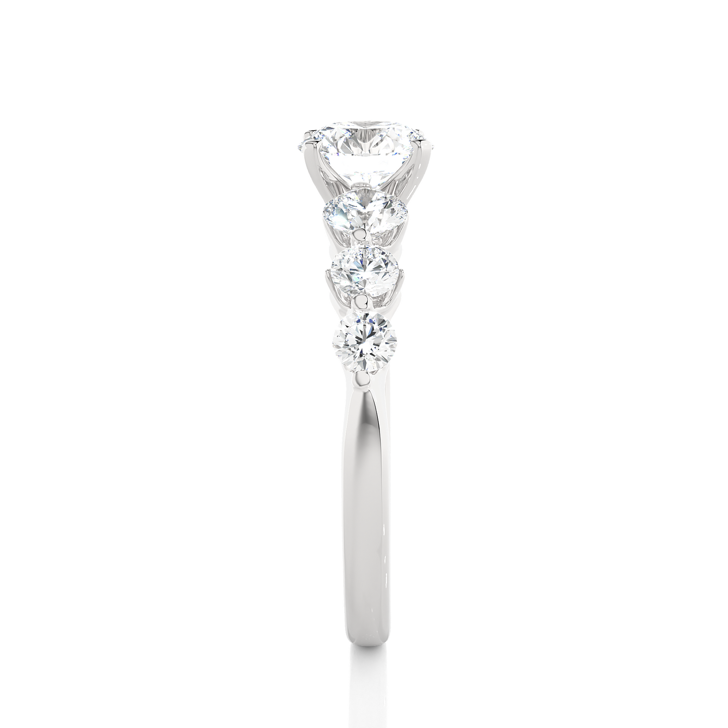 lucky seven round lab grown diamond ring