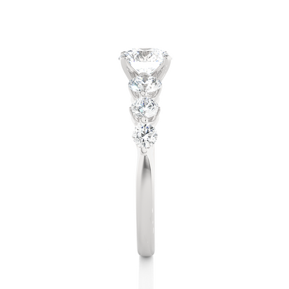 Lucky Seven Round Lab Grown Diamond Ring