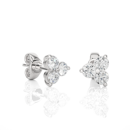 Aura Round Diamond Earrings