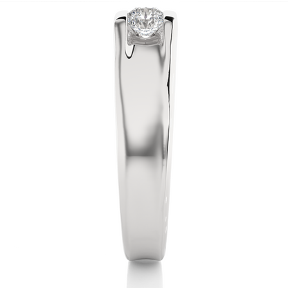 Roman Round Diamond Ring