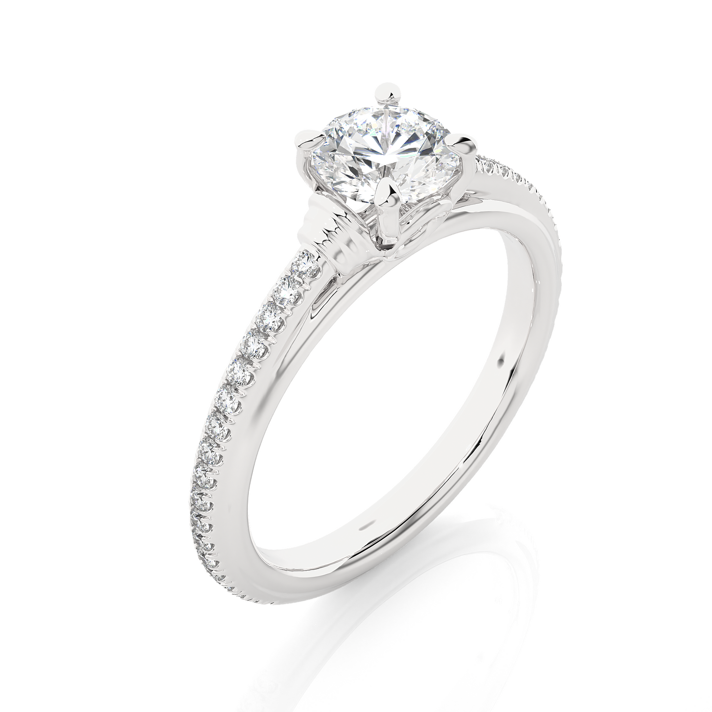 majestic grace solitaire diamond ring