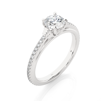 Majestic Grace Solitaire Diamond Ring