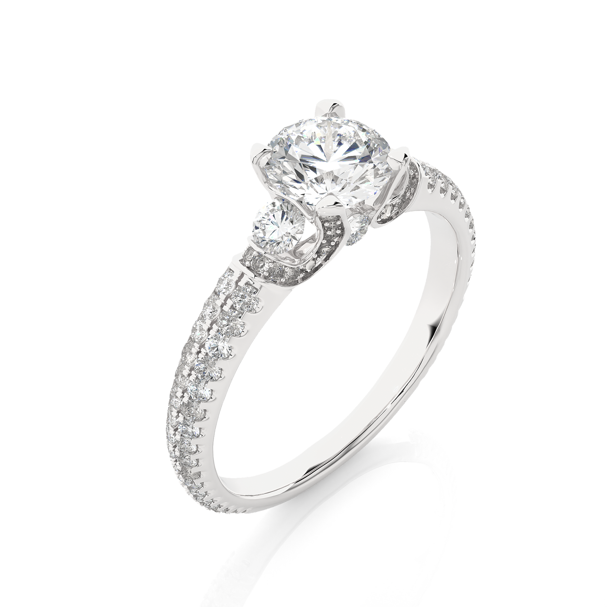 Mistara Round Diamond Ring - Espira Gems