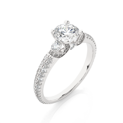Mistara Round Diamond Ring - Espira Gems