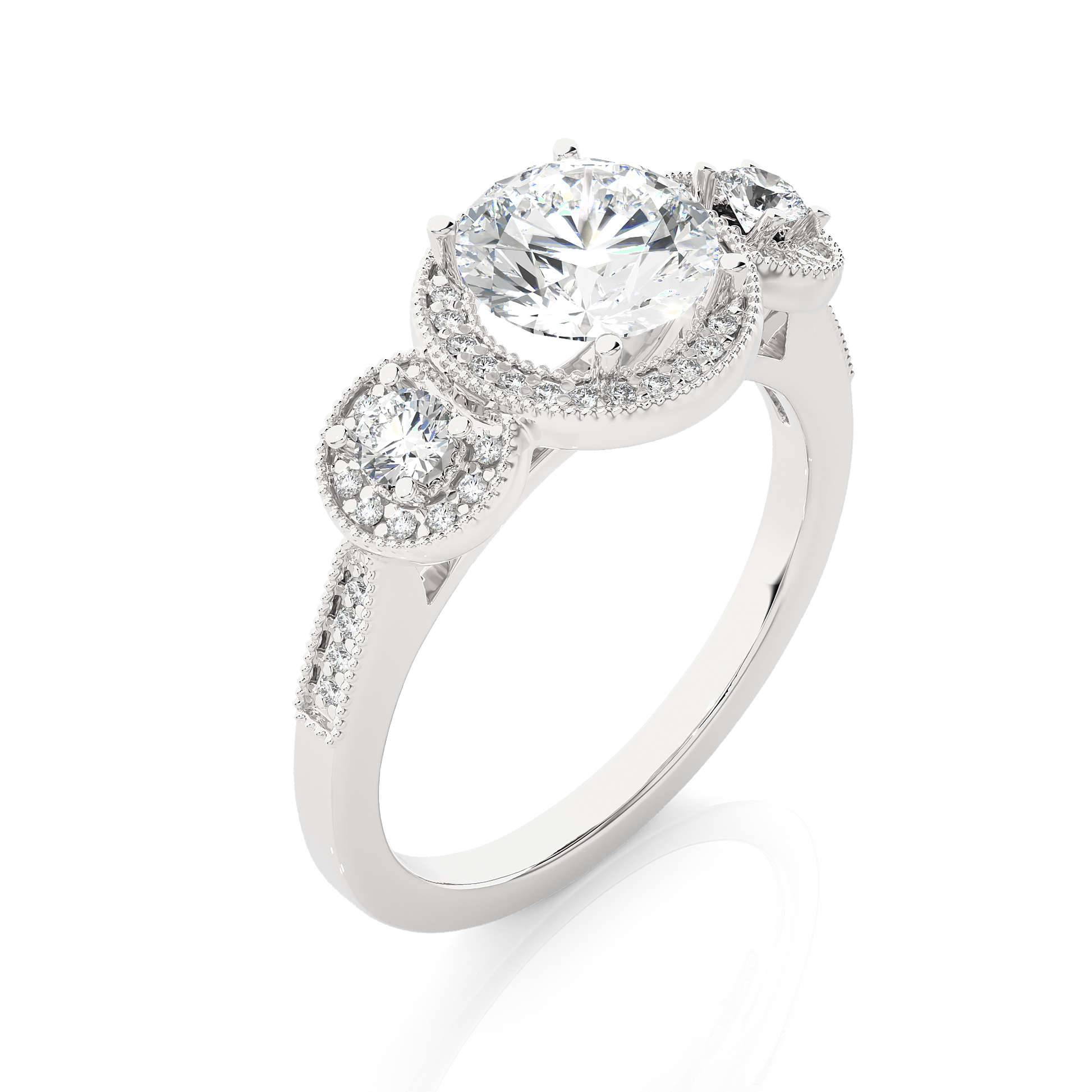 Thalassa Round Diamond Ring - Espira Gems