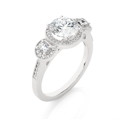Thalassa Round Diamond Ring - Espira Gems
