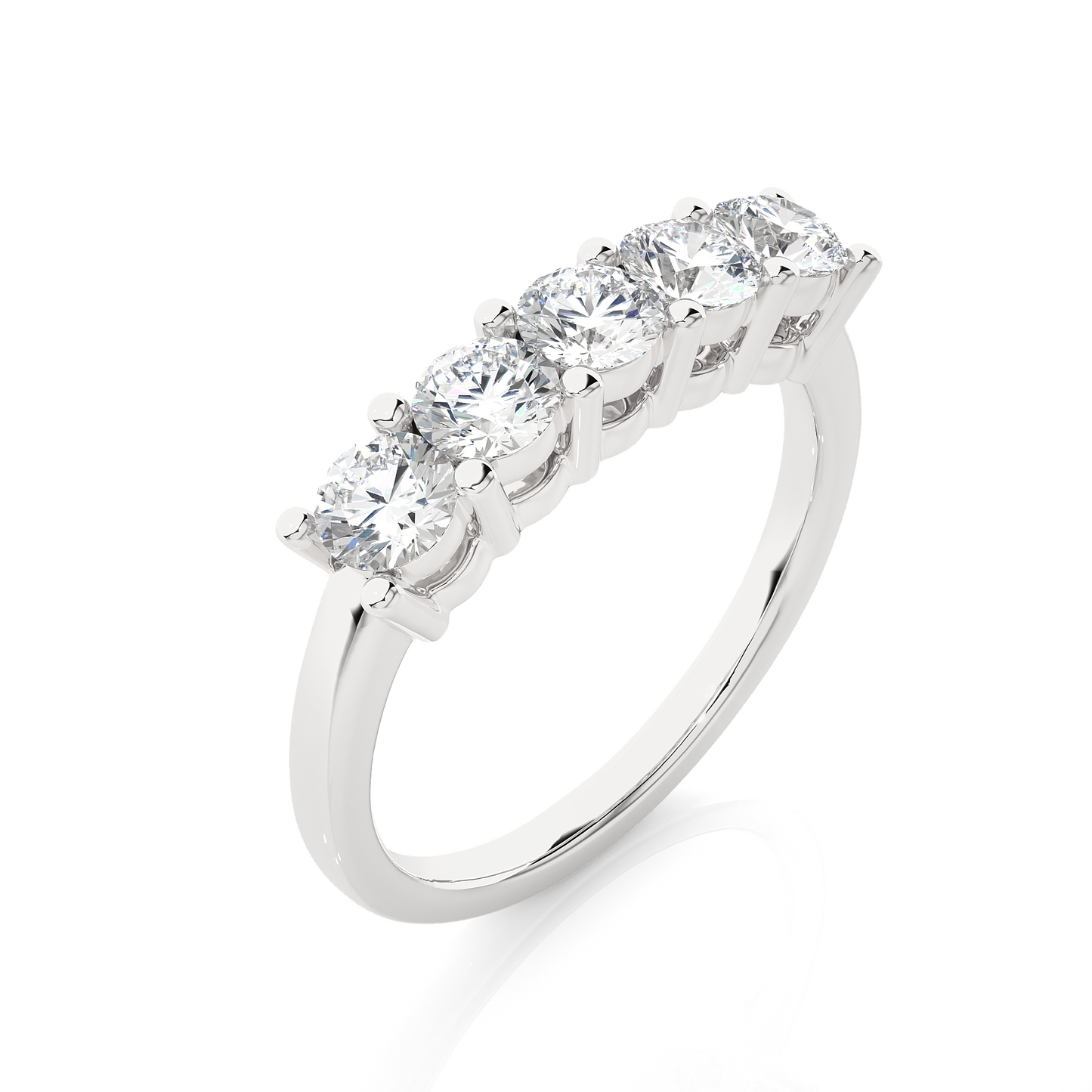 lustre five-stone diamond ring - espira gems