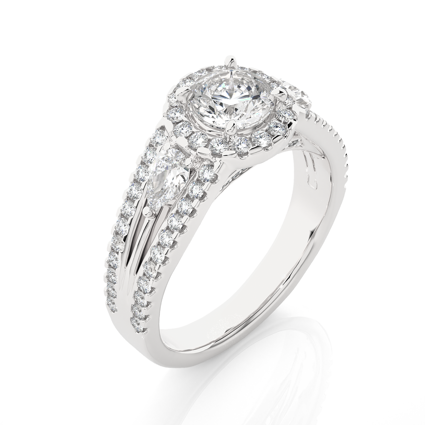 nimbus round diamond ring