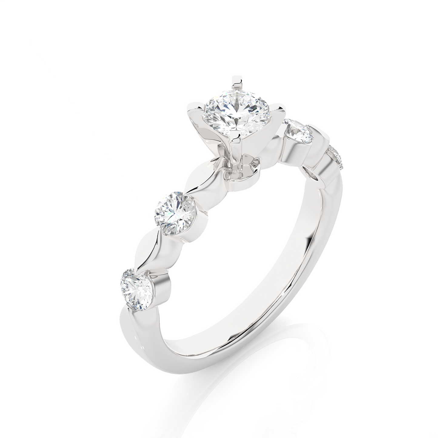 oceana round diamond ring - espira fine gems