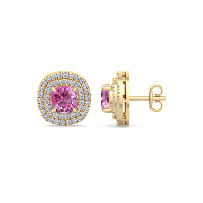 Rosy Dusk Diamond Earrings
