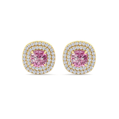 Rosy Dusk Diamond Earrings
