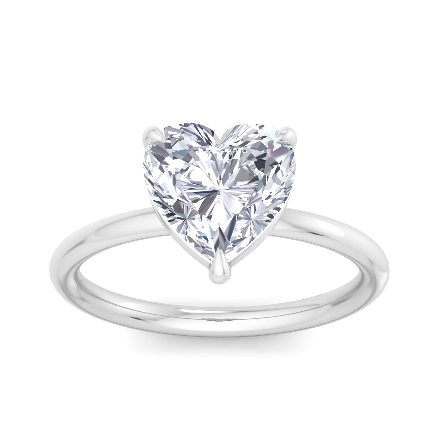 bague liberty en diamant 3 carats en forme de cœur