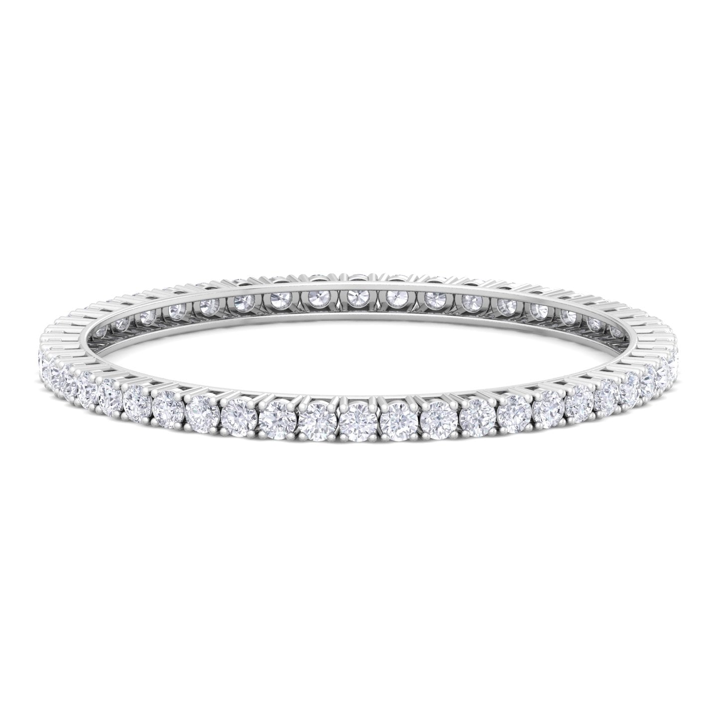 25 pointer round cut lab grown diamond bangle